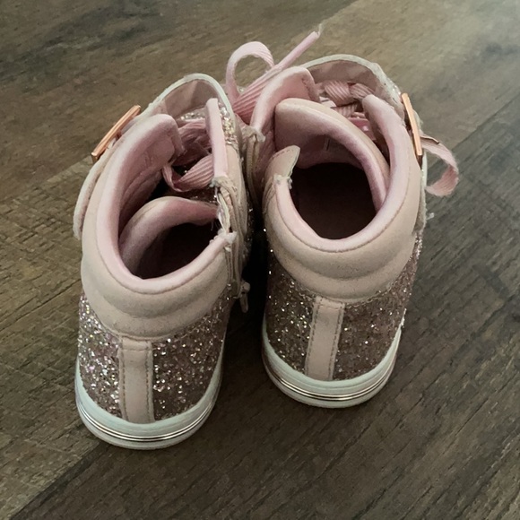 PINK GLITTER high top sneakers, sketchers - Picture 3 of 5